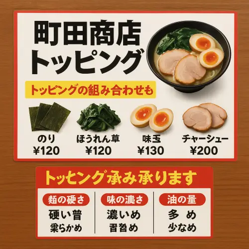 町田商店のトッピング攻略術｜おすすめ組み合わせと頼み方完全版
