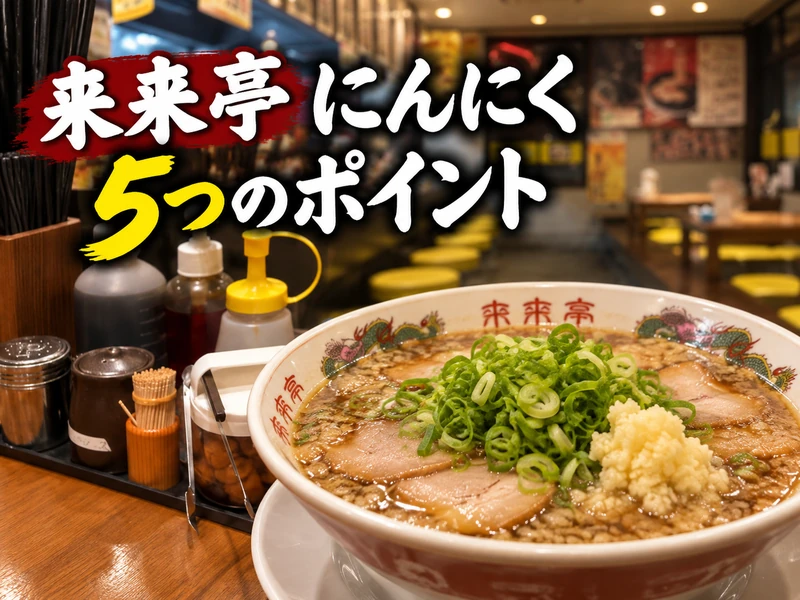 【来来亭】にんにくは追加できる？頼み方と値段を5つのポイントで解説