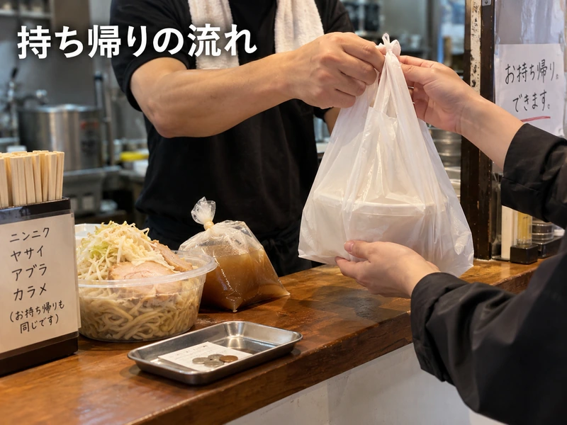 【徹底解説】二郎系ラーメンはテイクアウトできる？持ち帰りの流れと自宅で楽しむ4つのコツ