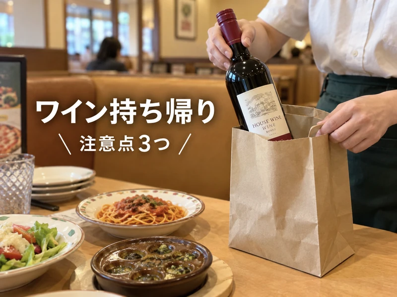 サイゼリヤのワインは持ち帰りできる？知っておきたい3つの注意点
