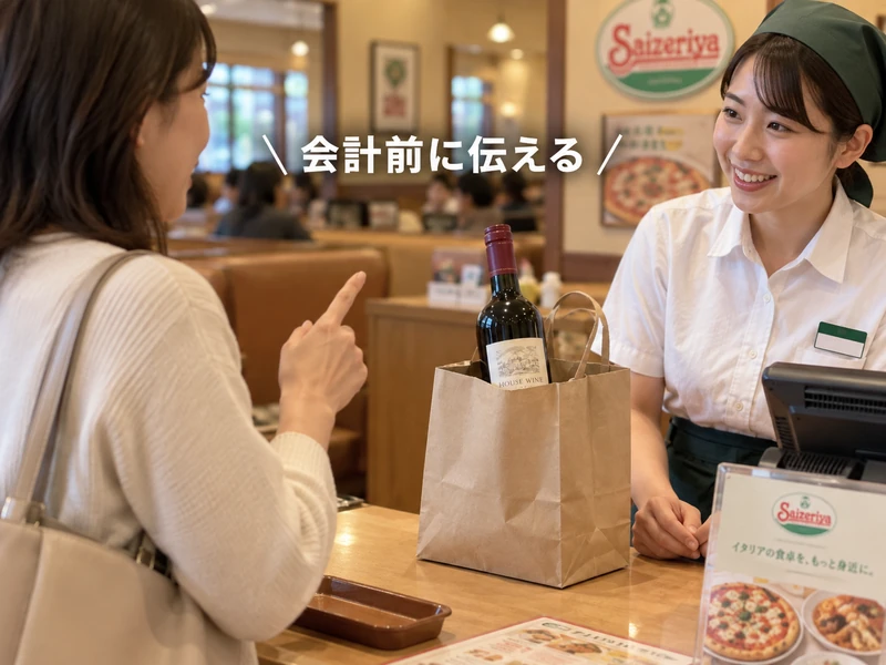 サイゼリヤのワインは持ち帰りできる?知っておきたい3つの注意点
