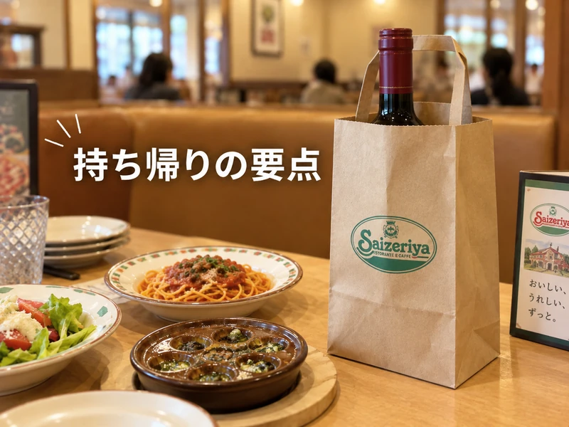 サイゼリヤのワインは持ち帰りできる?知っておきたい3つの注意点